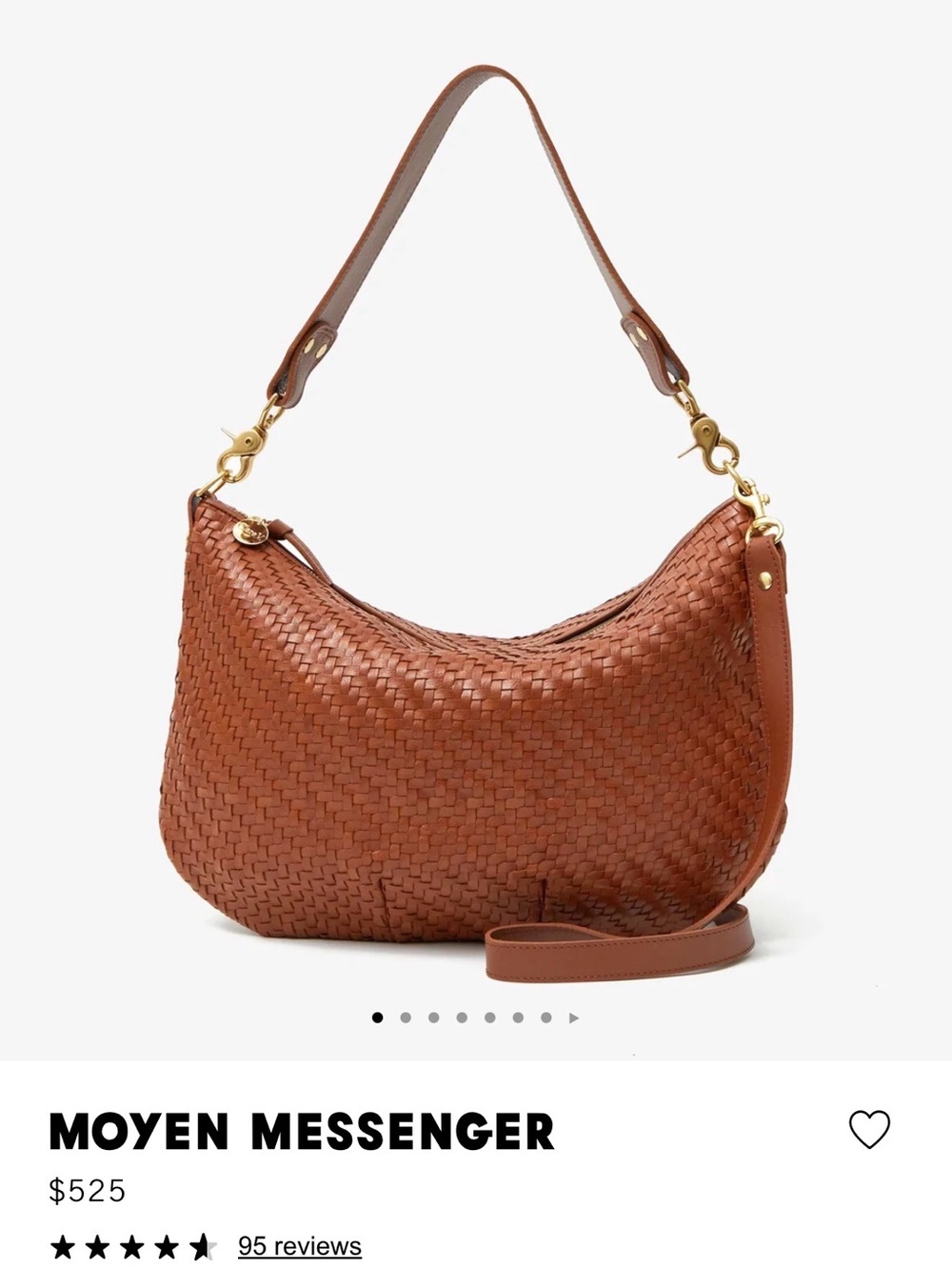 NWOT clare v moyen messenger bag